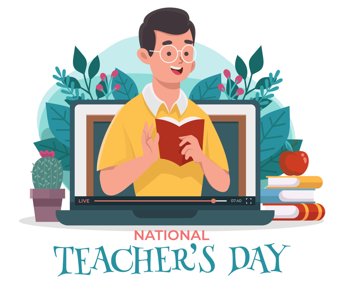 Teacher Teaching Online Class