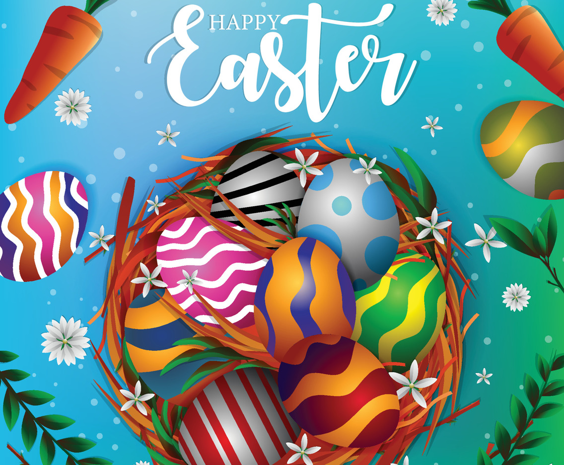 Happy Easter Illustration Concept