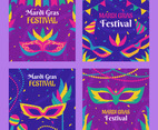 Mardi Gras Festival Social Media Post template