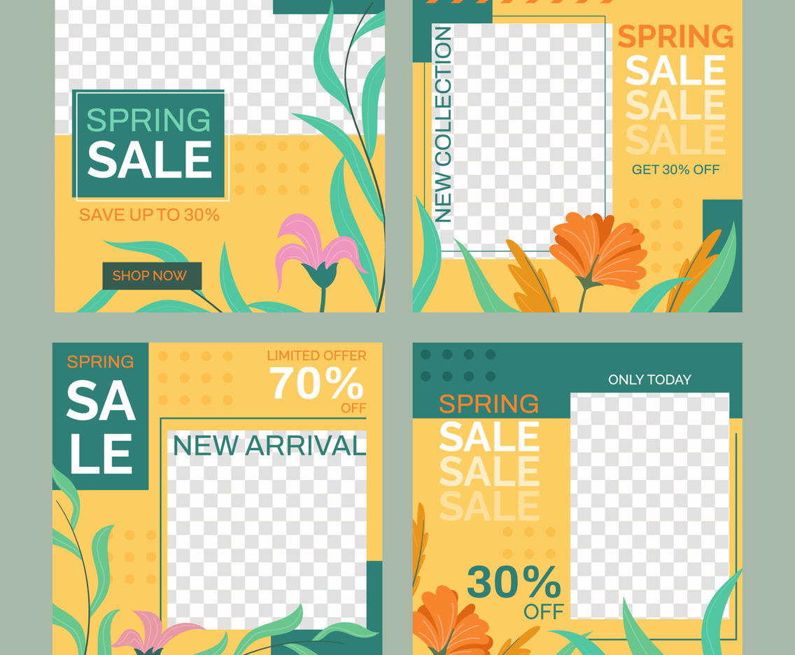 Spring Sale Social Media Post Template