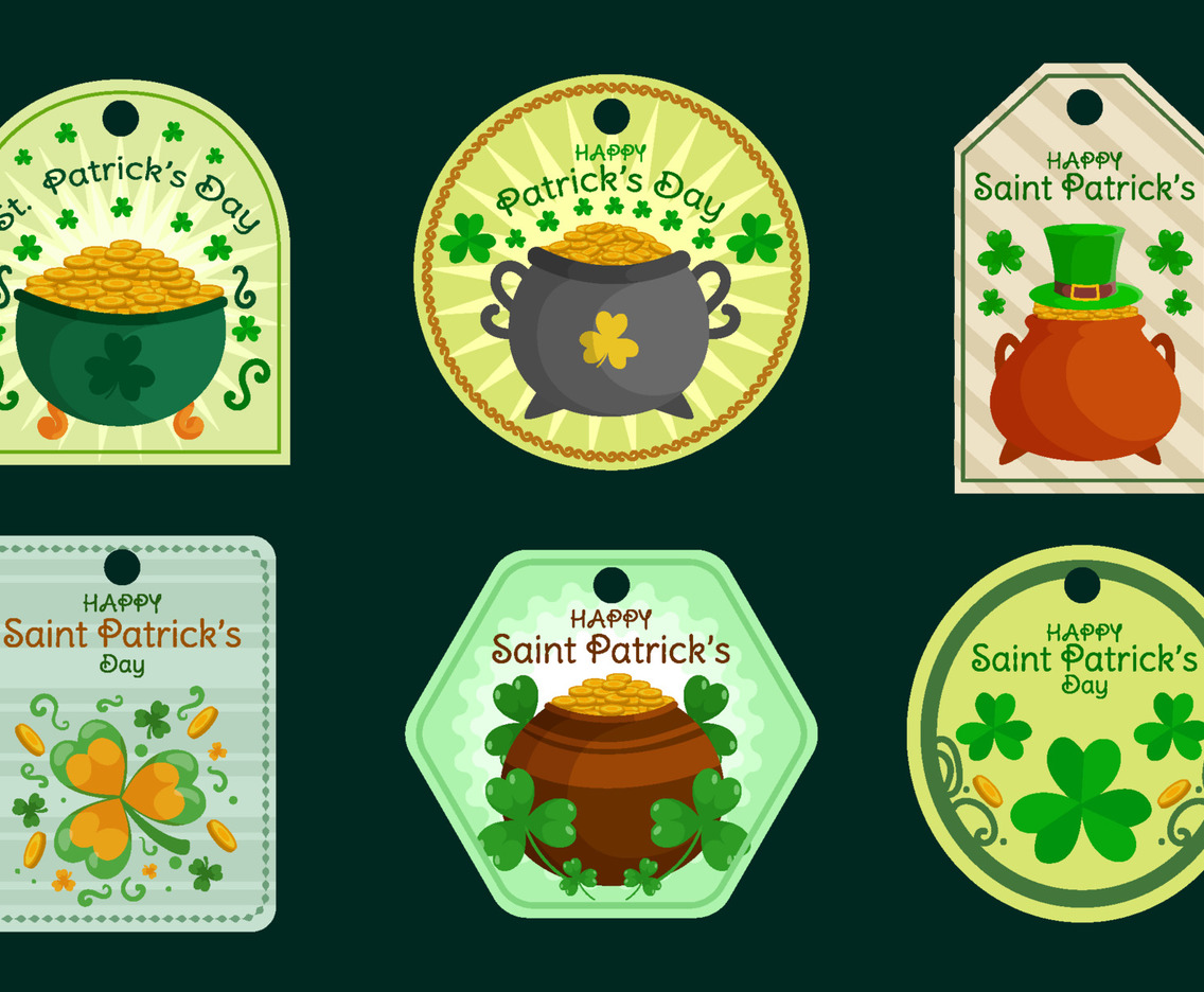 Pot of Gold Patrick Day Label