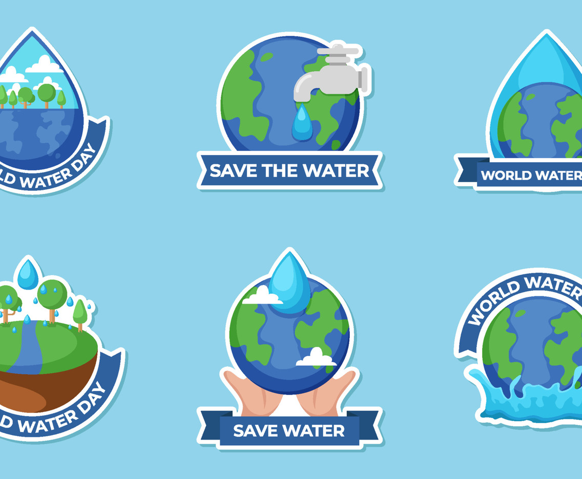 World Water Day Sticker Set