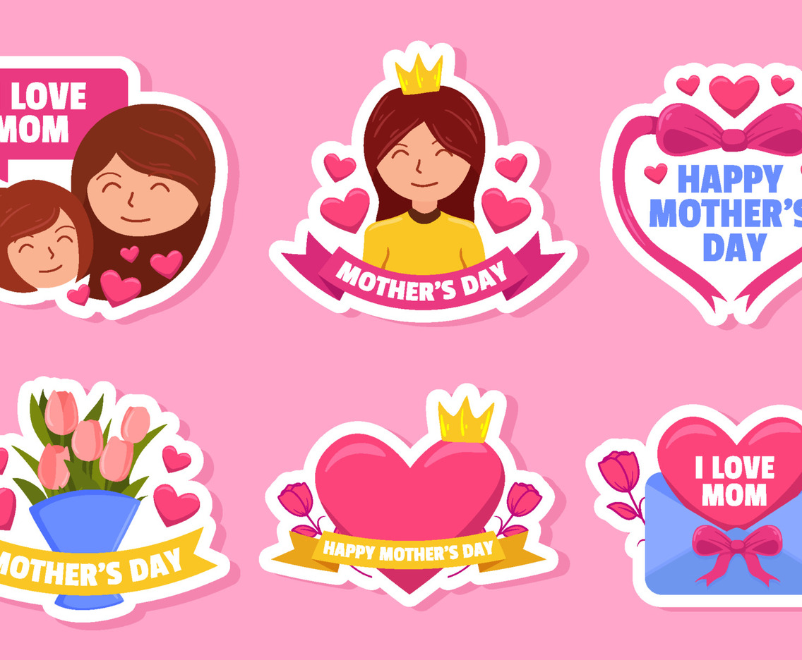 Happy Mother's Day Sticker Set
