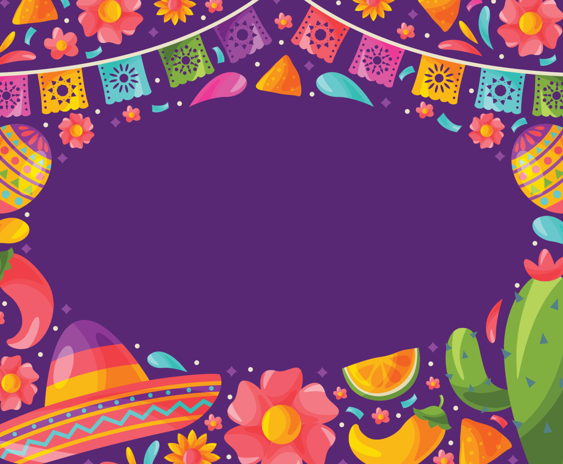 Cinco De Mayo Element Doodle Background