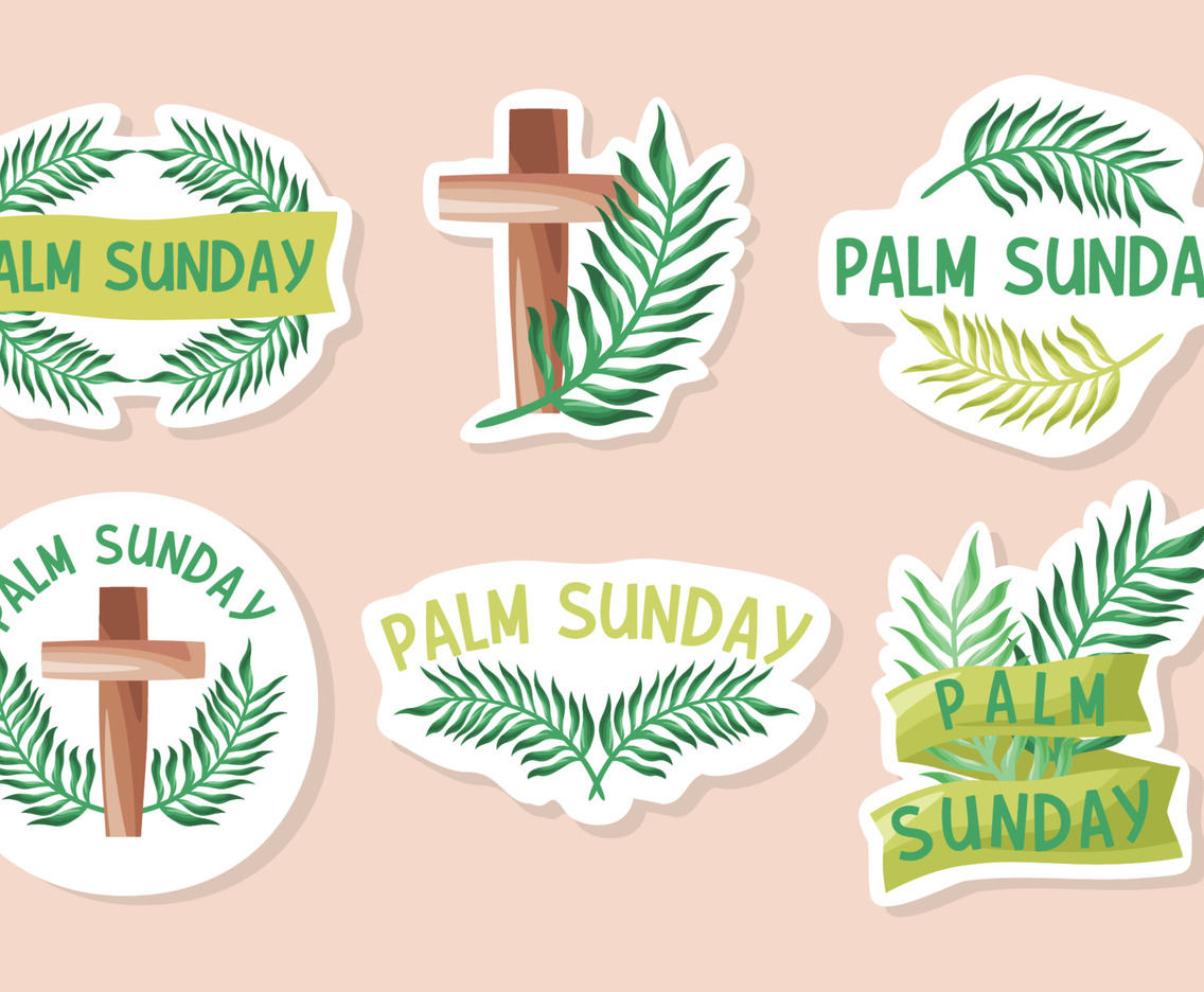 Palm Sunday Doodle Stickers Collection