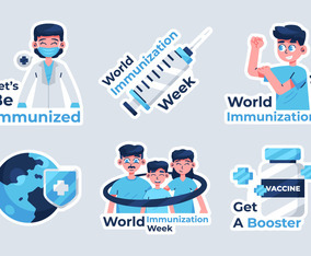 World Immunization Week Sticker Collection