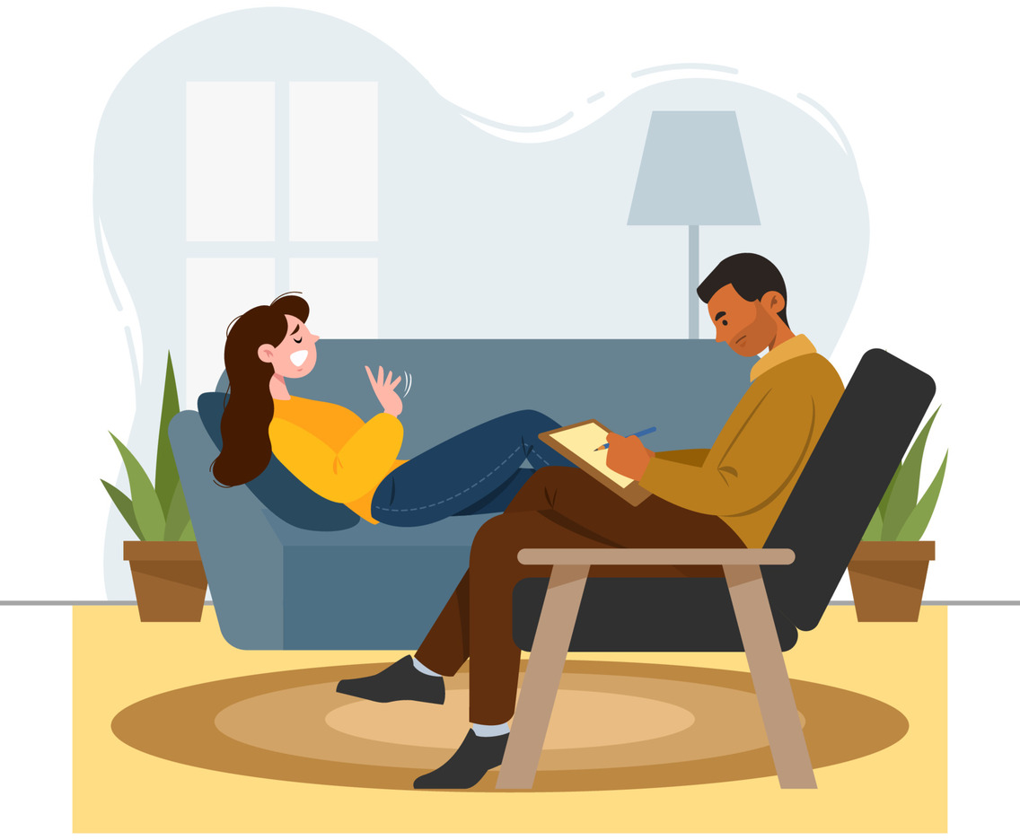 Psychologist Listening to His Patient