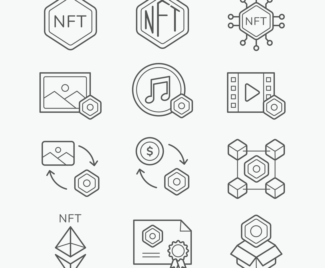 NFT Line Icon Set