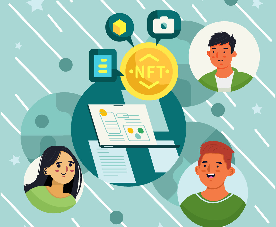 People Around The World Know NFT Items Concept