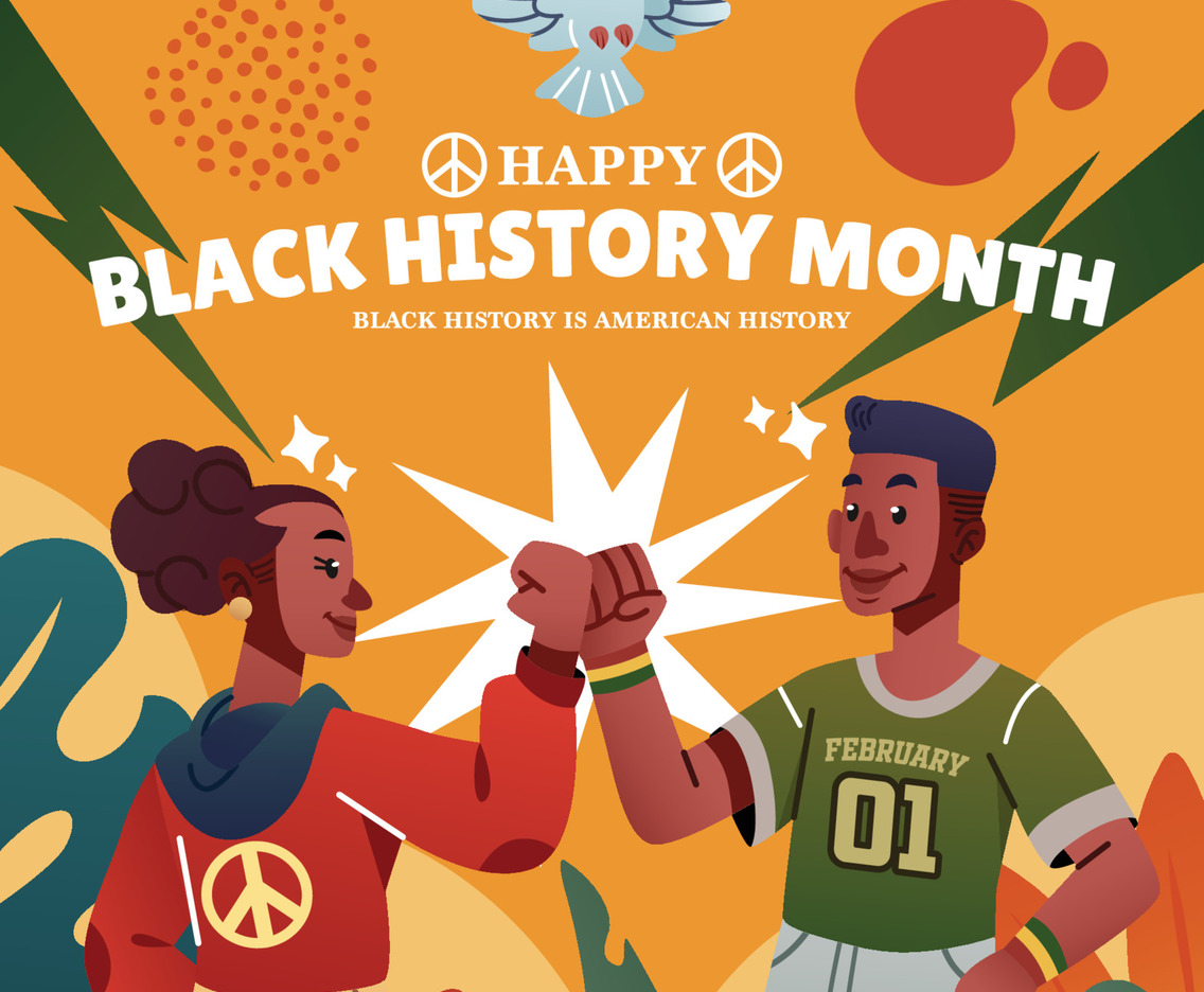A Teenage Boy And A Girl Celebrate Black History Month