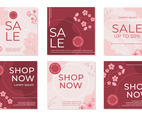Cherry blossom social media template Design