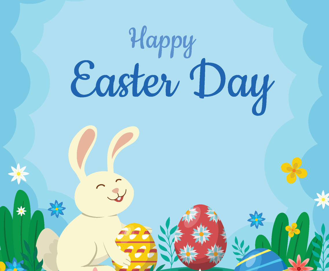 Easter Day with Cute Bunny Background