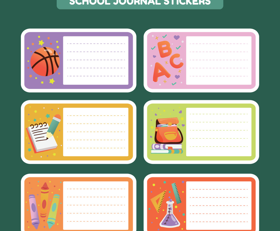 School Journal Sticker Labels
