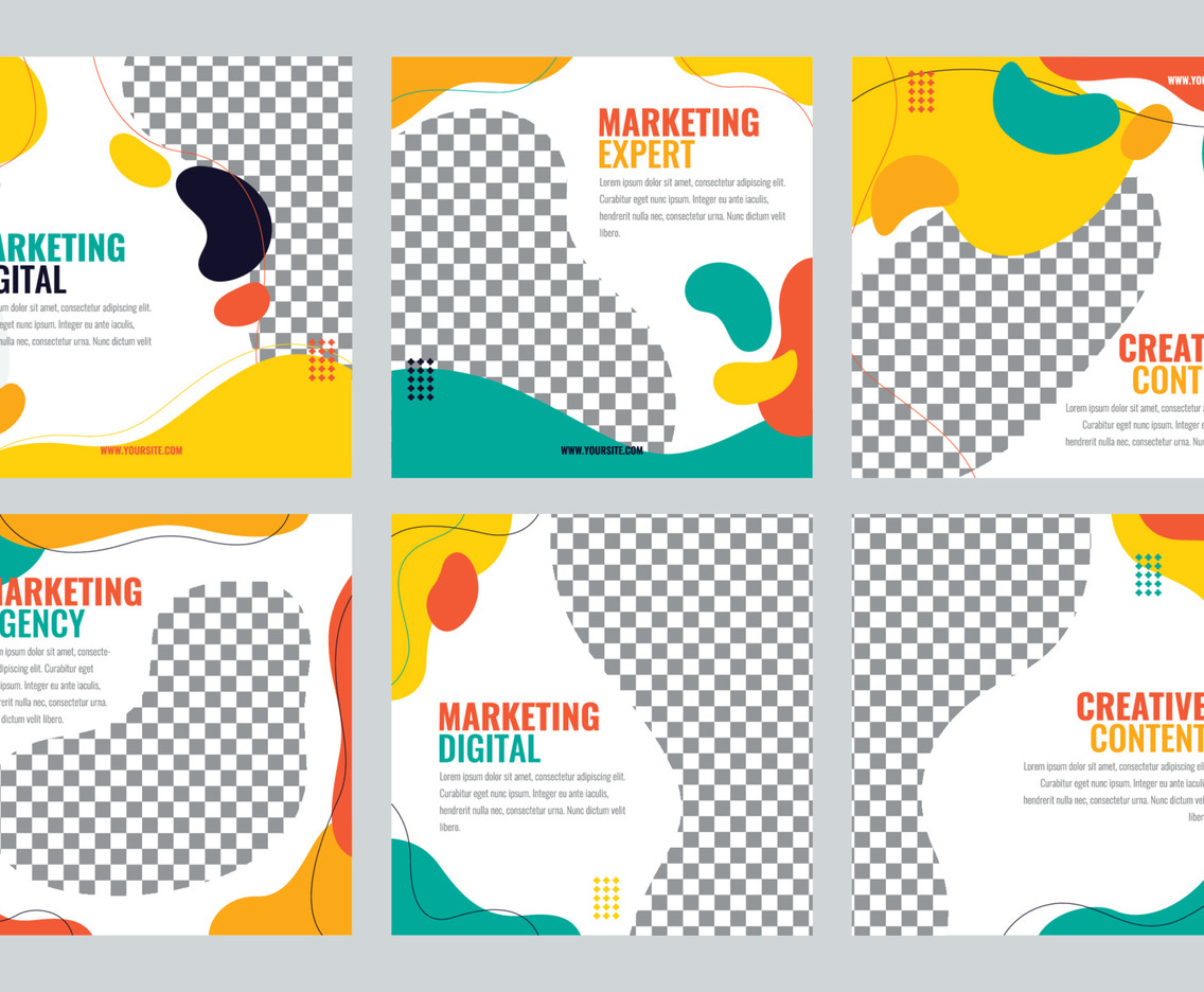 Colorfull Wave Social Media Post Template