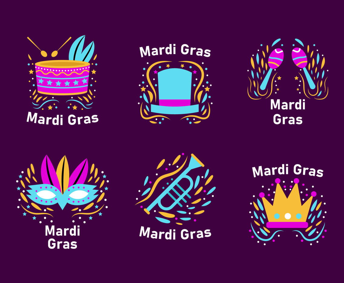 Mardi Gras Badge Collection