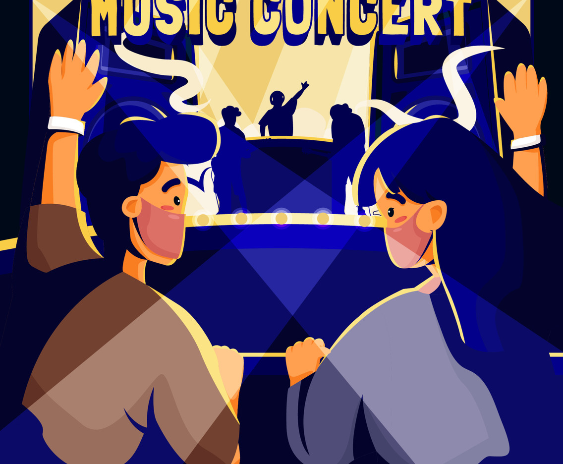 Male And Female In Music Festival Concert