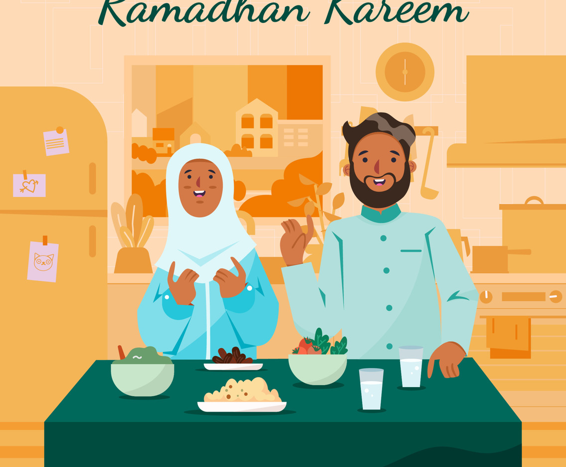Couple Doing Fast Break At Home Concept