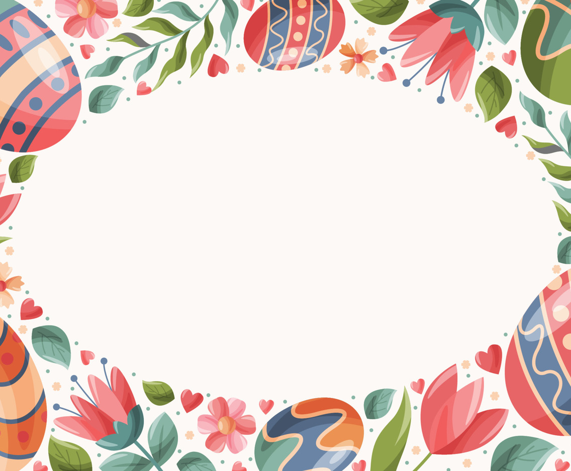 Easter Day Doodle Element Background