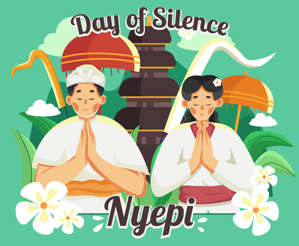 Men And Women In Day Of Silence Nyepi