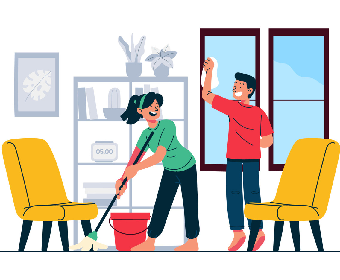 Couple Prepare for Spring
