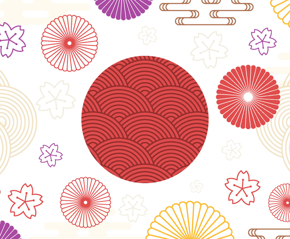Contemporary Japanese Style Element Background