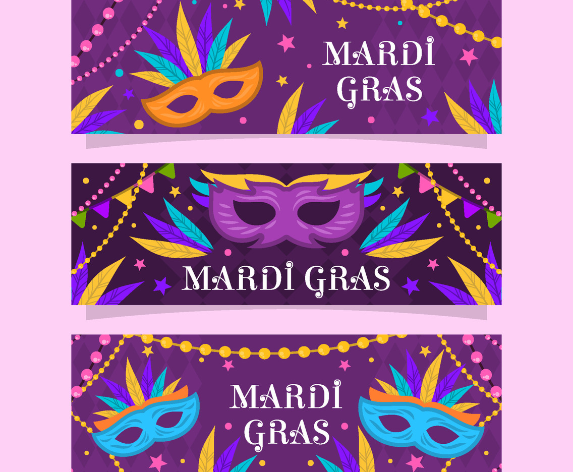 Mardi Gras Festivity Banner Collection