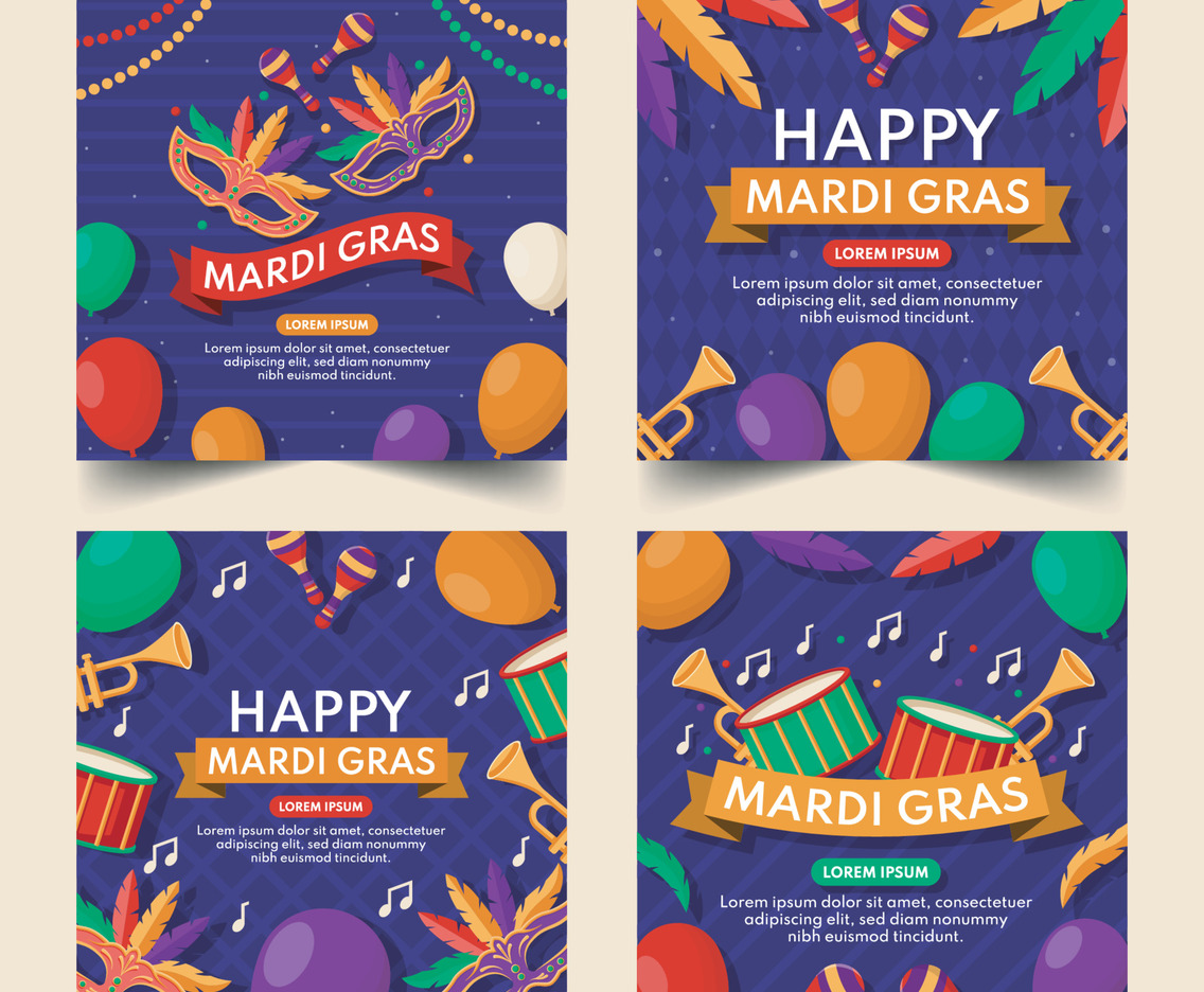 Mardi Gras Social Media Collection