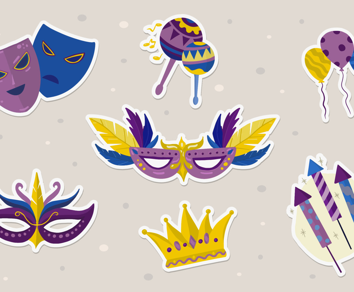 Mardi Gras Sticker Collection
