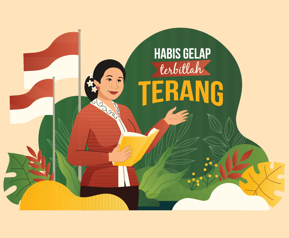 Selamat Hari Kartini in Flat Style