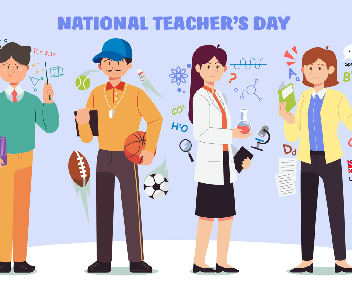 Set of National Teacher's Day Character
