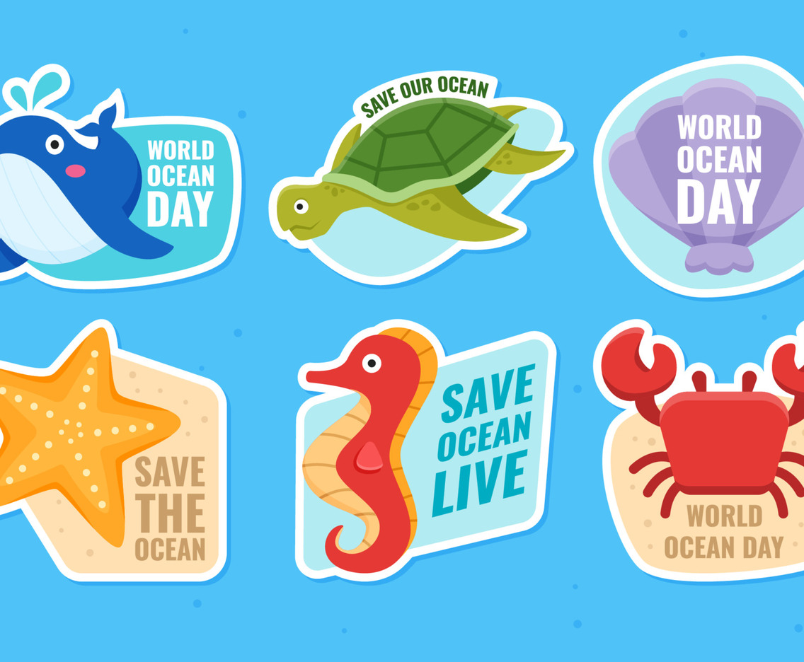 Ocean Day Sticker Set
