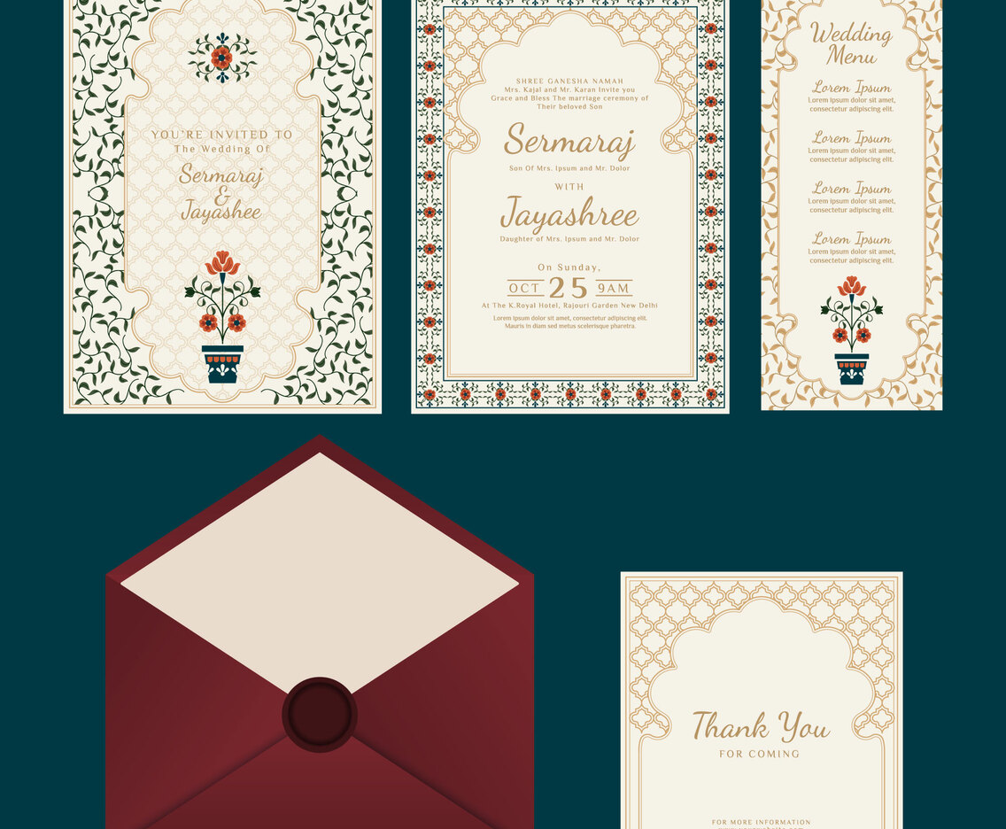 Indian Wedding Invitation Template