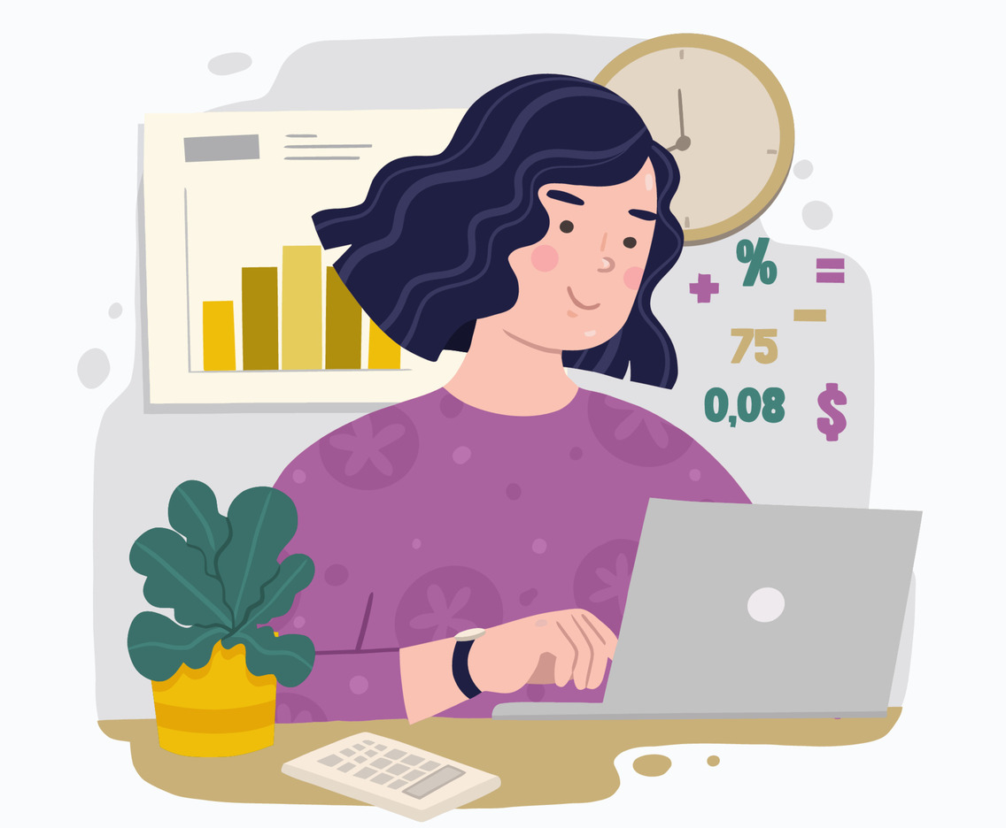 An Accountant Records Business Transactions and Budget