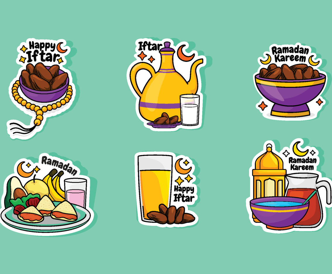 Iftar Fasting Food Sticker