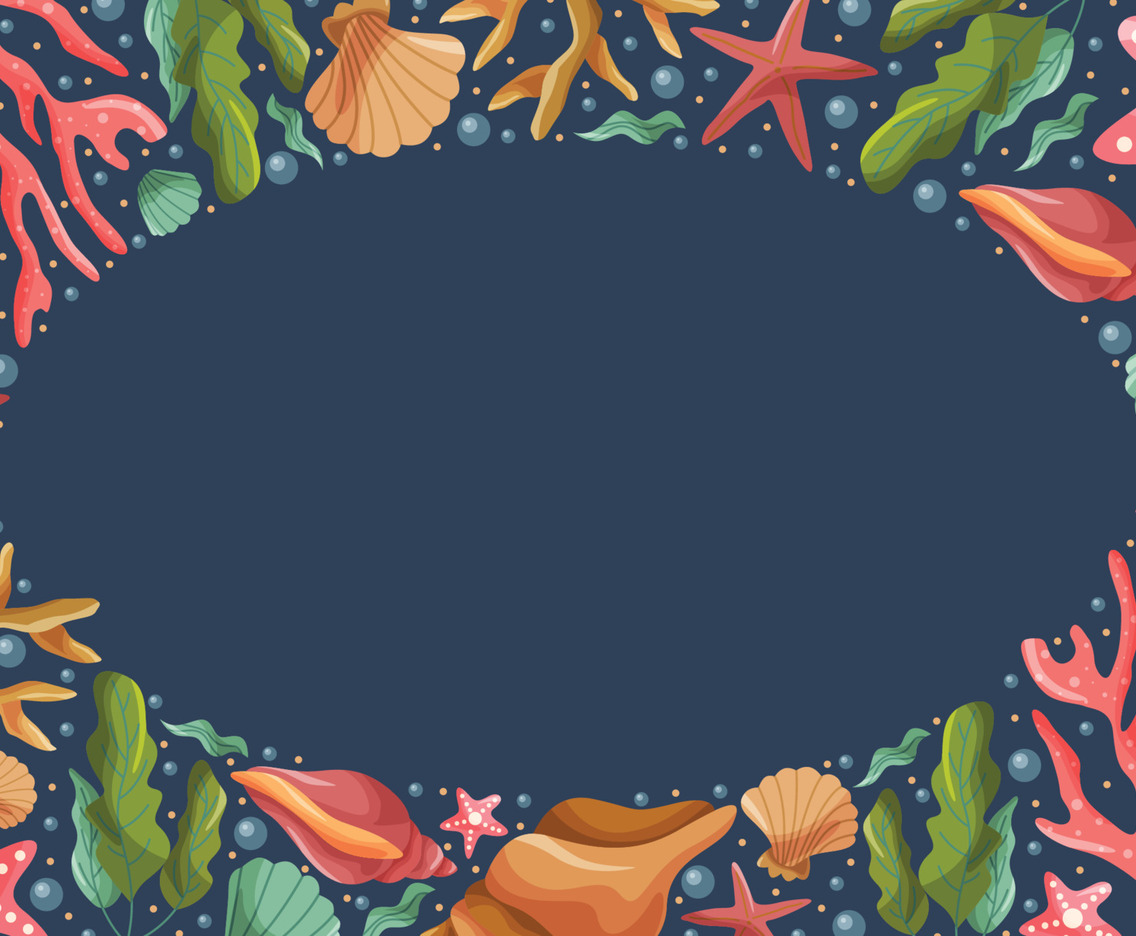 Mother Ocean Day Awareness Doodle Element Background