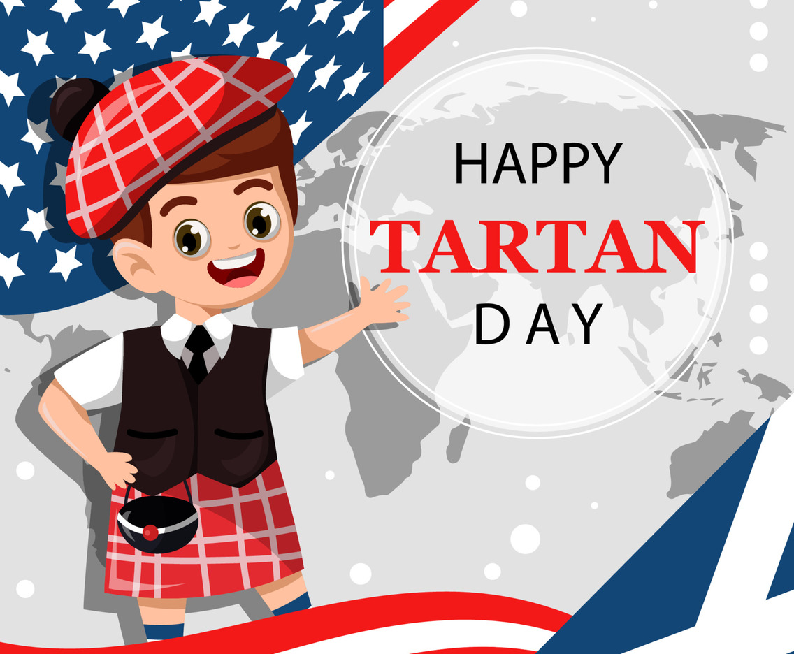 Happy Tartan Day Background