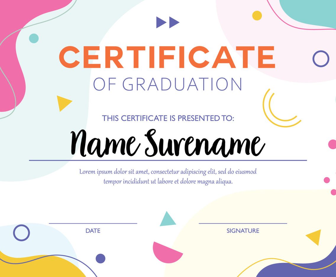 Certificate Template For Graduation and Achievement