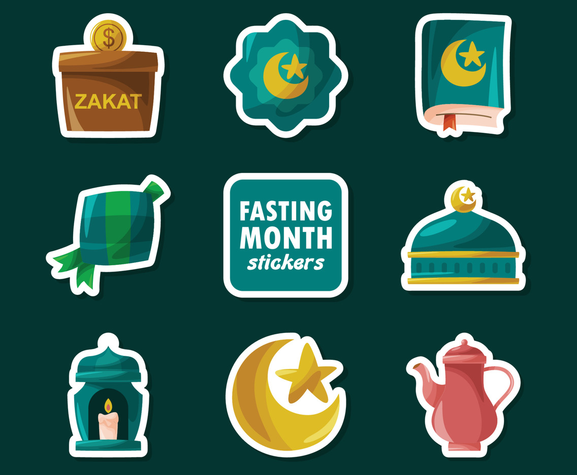 Ramadhan Fasting Month Doodle Sticker Collection