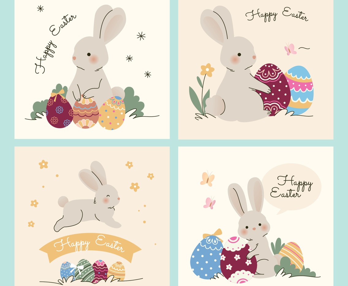 Easter Eggs Greeting Cards