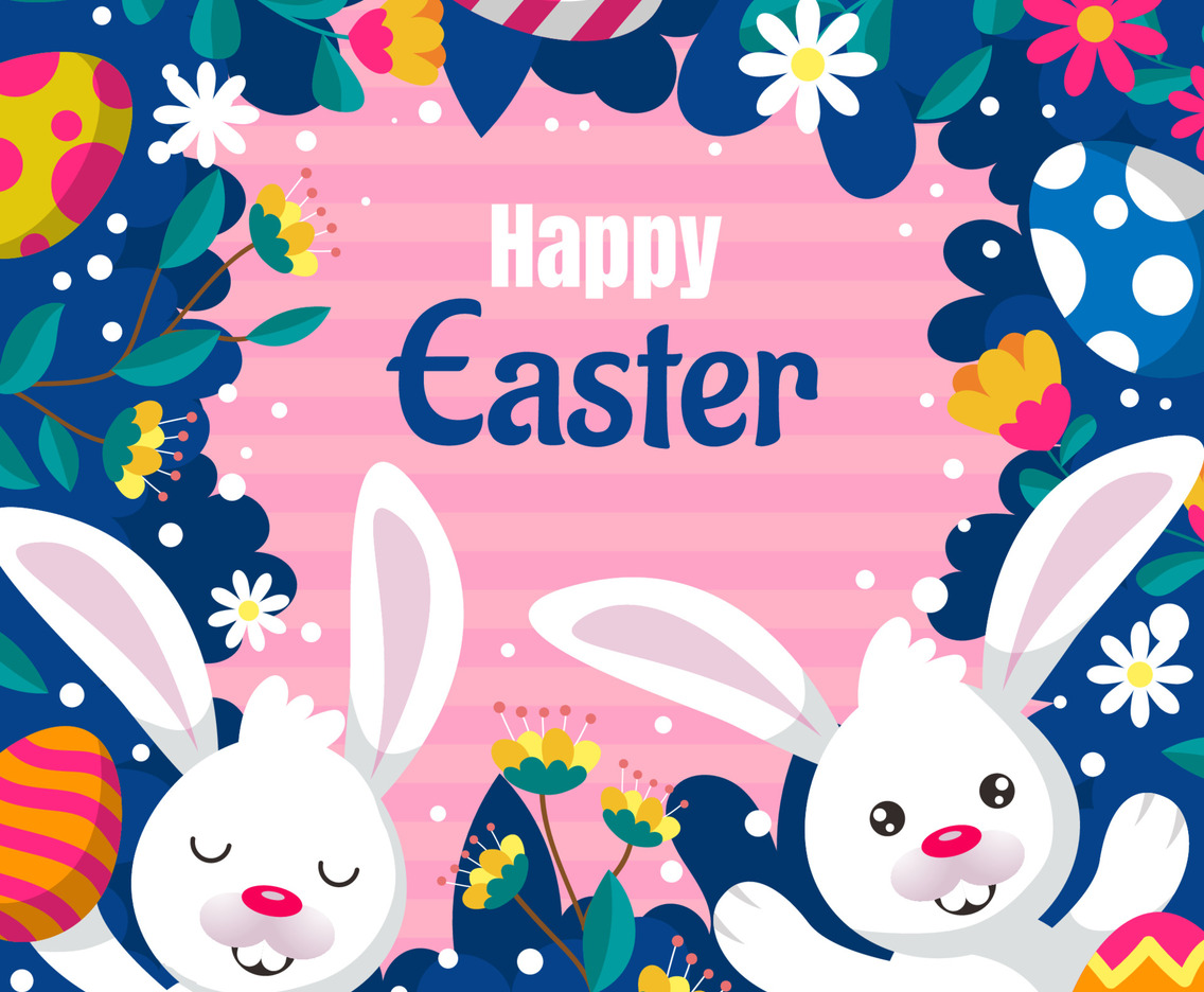 Happy Easter Bunny Background