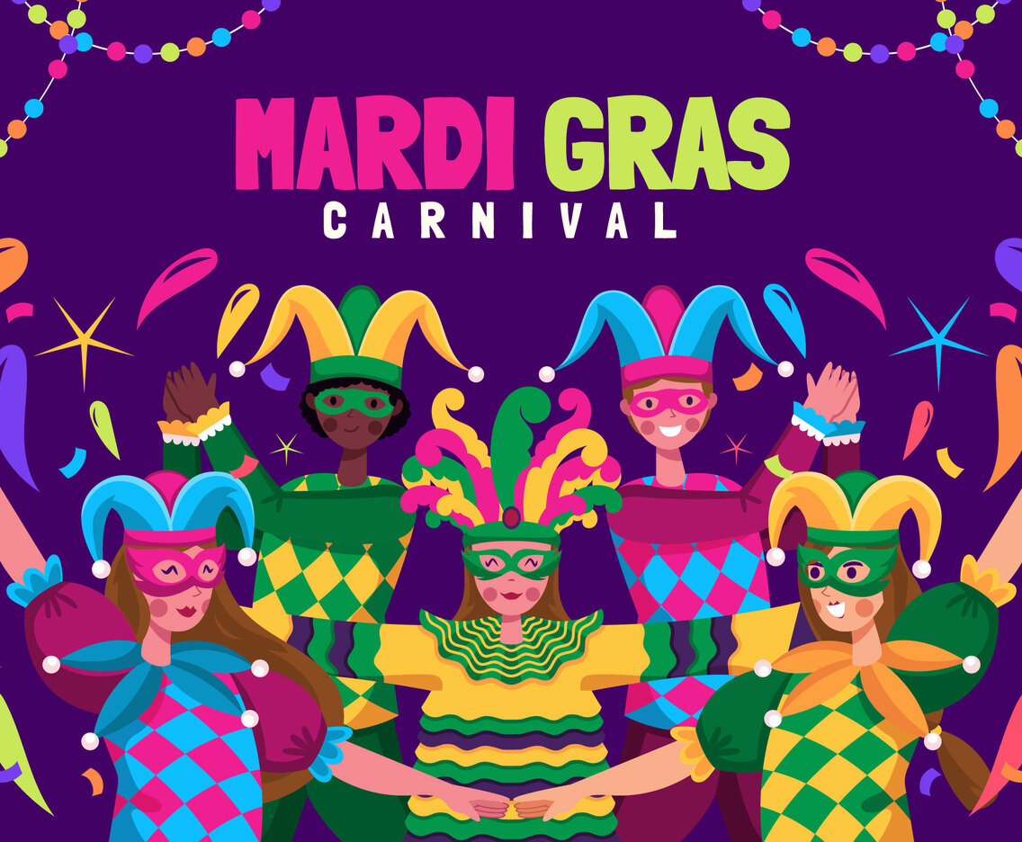 Mardi Gras Carnival Background Concept