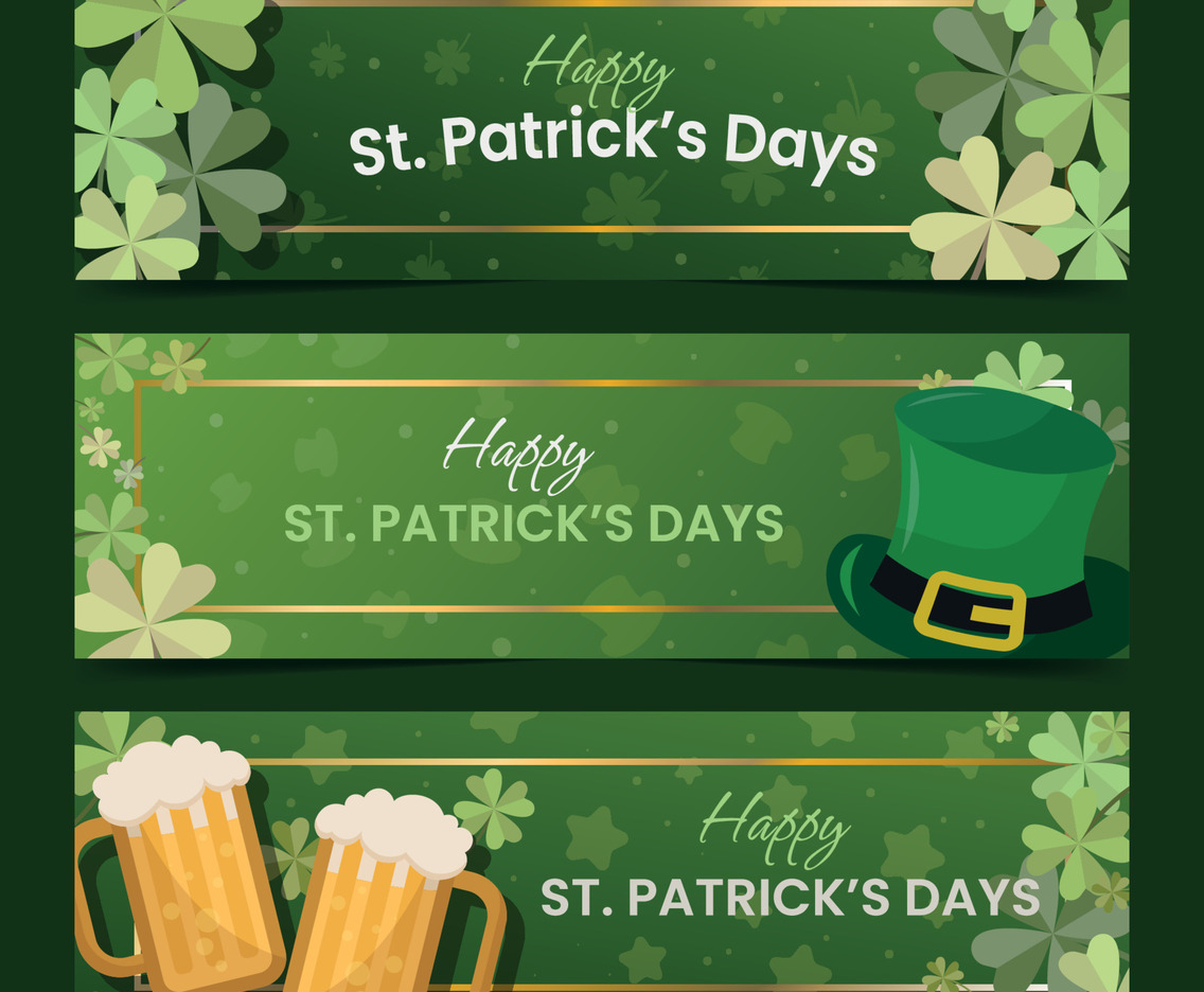 St. Patrick's Day Clover Banner