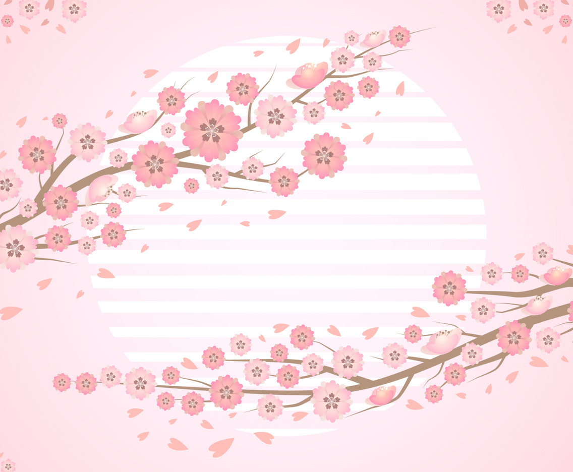 Floral Background with Cherry Blossom Concept in Pink Bloom