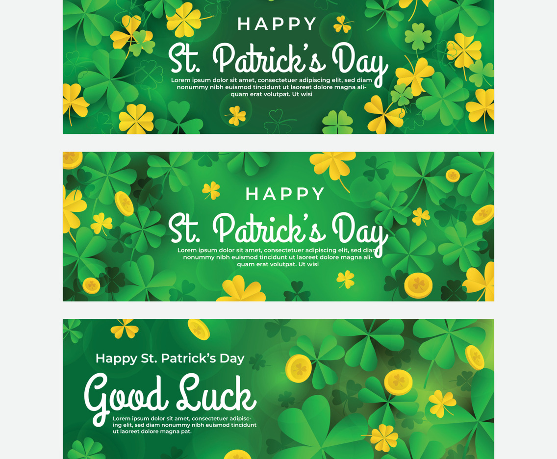 St Patricks Day Clover Banner