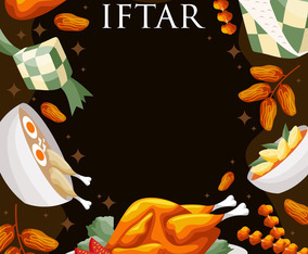 Islamic Iftar Fasting Food Background