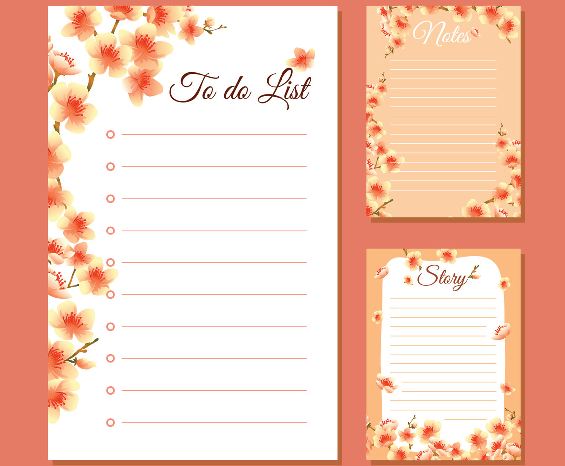 Spring Cherry Journal Templates
