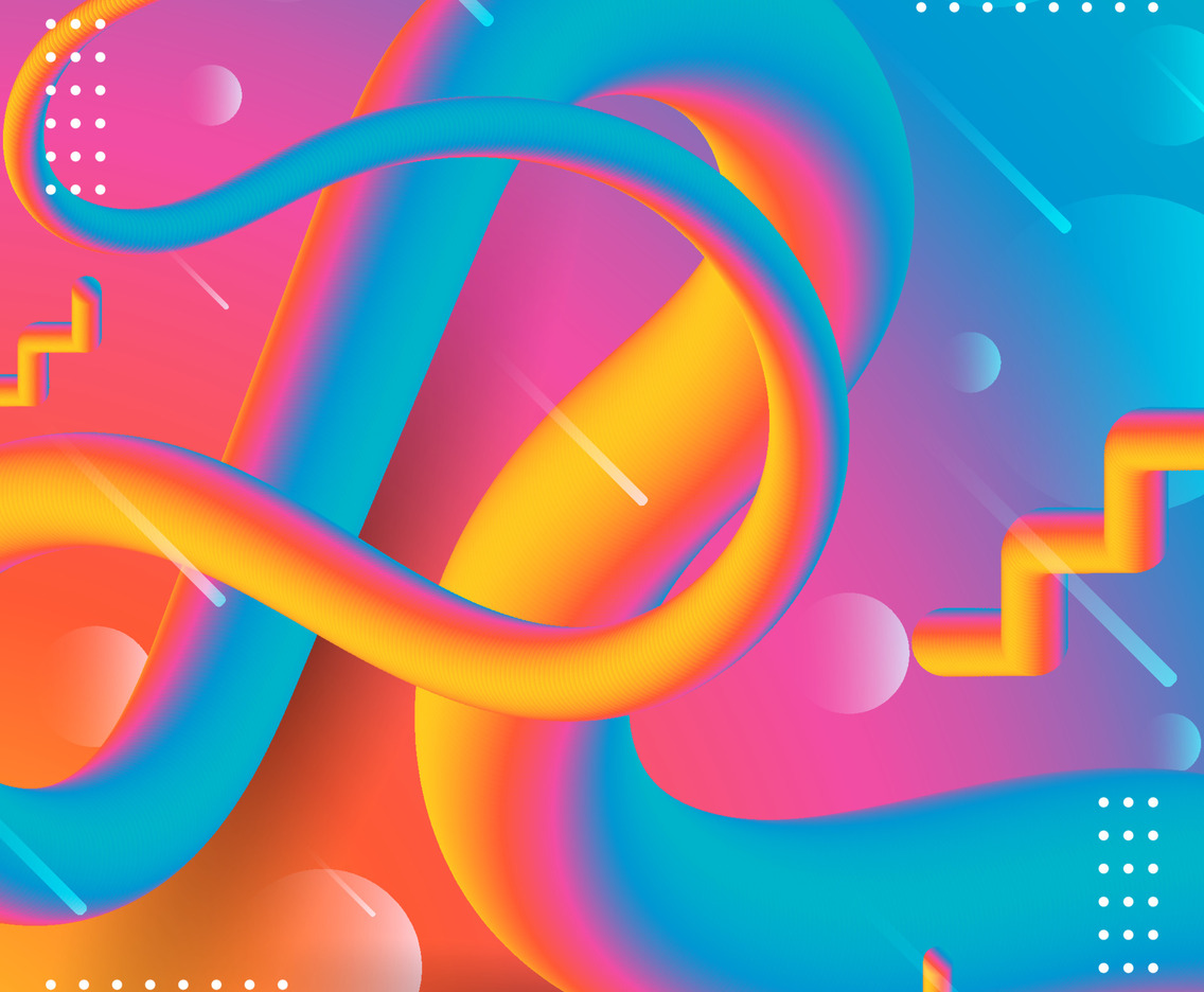 3D Colorful Fluid Wave Background
