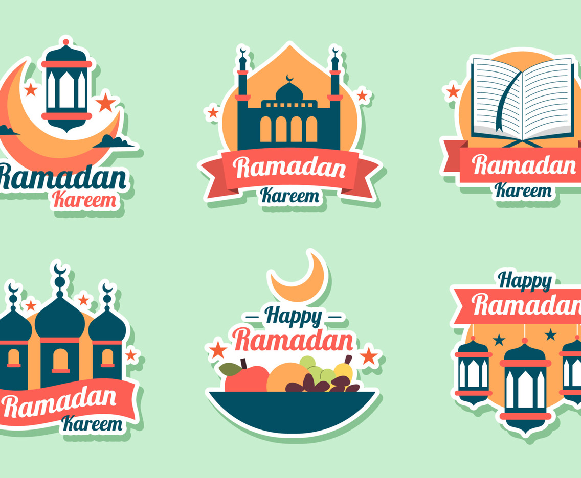 Set of Ramadan Kareem Stickers