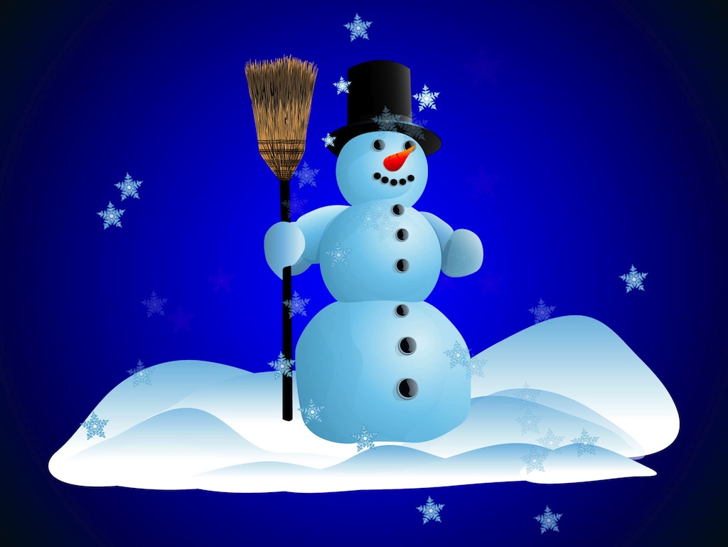 Happy Snowman Vector