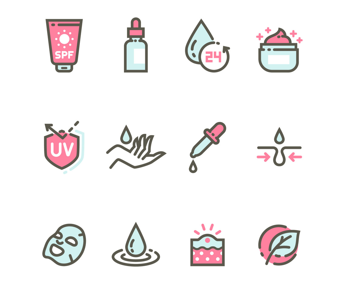 Set of Skin Care Icon